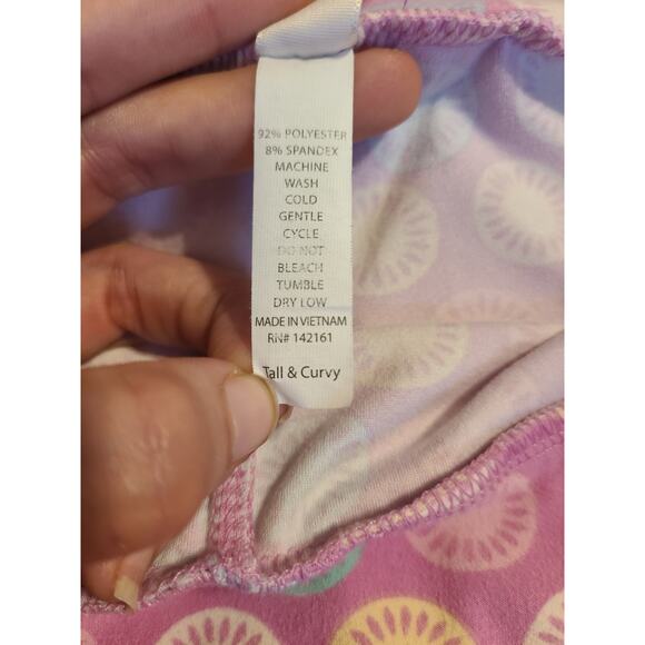 Lularoe tall and curvy purple and circle pattern leggings - Picture 5 of 8